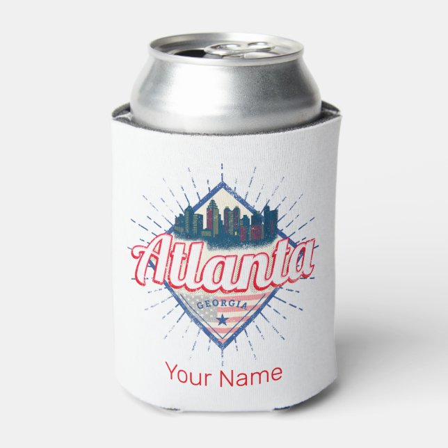 Rafraîchisseur Pour Canette Atlanta Georgia United States Retro Skyline (Can devant)