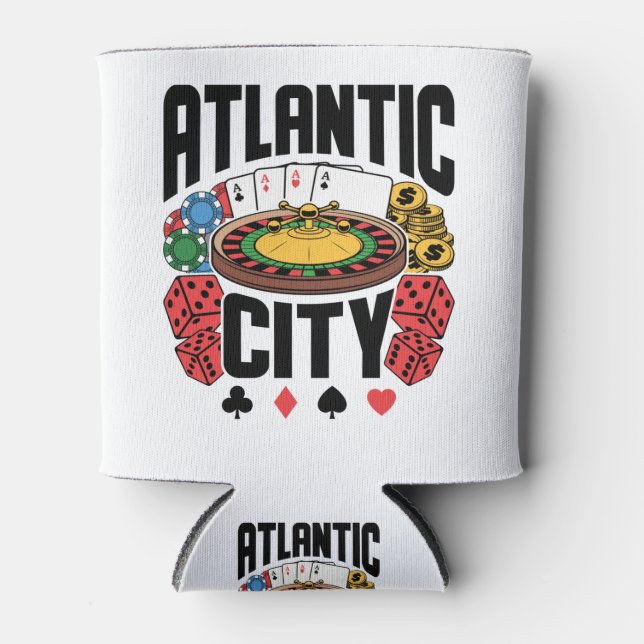 Rafraîchisseur Pour Canette Atlantic City New Jersey Casino Gamme (Devant)
