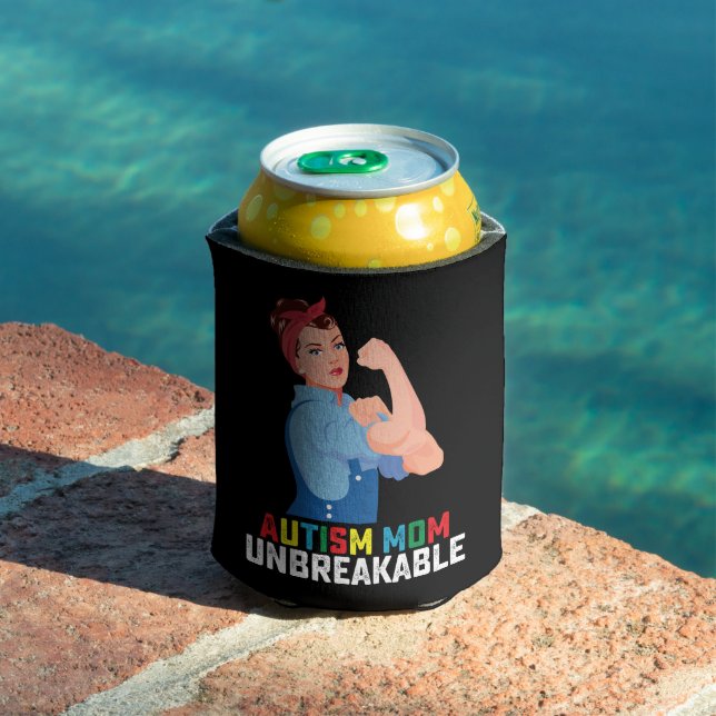 Rafraîchisseur Pour Canette Autisme Maman Fier Indestructible Famille Autiste (Piscine in situ)