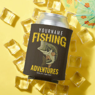 Rafraîchisseur Pour Canette Aventures de pêche personnalisées Bass Fish Pêcheu