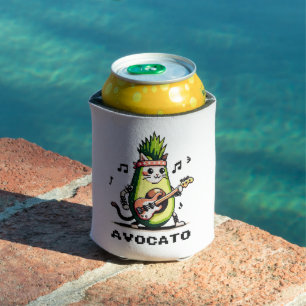 Rafraîchisseur Pour Canette Avocato Bhelp - Punk Cat Avocado Pixel Art