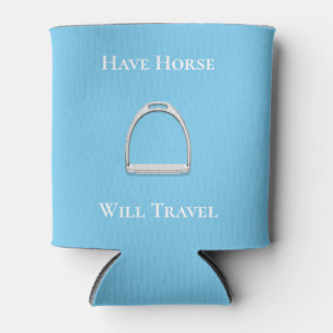 Rafraîchisseur Pour Canette "Avoir Cheval Volera" Equestre Bleu