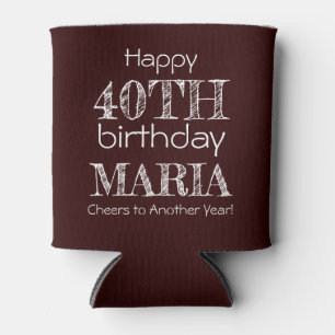 Rafraîchisseur Pour Canette Awesome Funny Joyeux 40e anniversaire Dark Red Mar