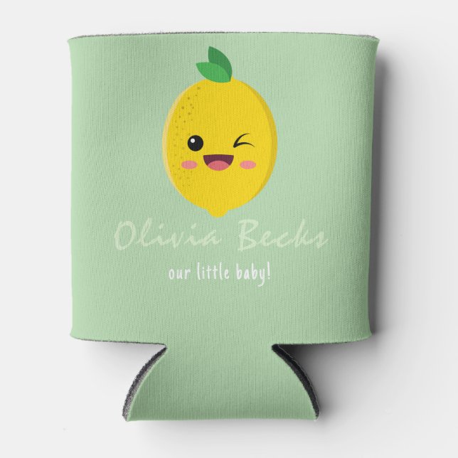 Rafraîchisseur Pour Canette Baby shower Citrus Lemon (Devant)
