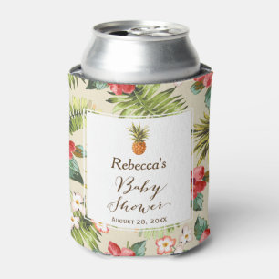 Rafraîchisseur Pour Canette Baby shower d'ananas Feuille tropical Favoriser