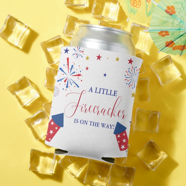 Rafraîchisseur Pour Canette baby shower de pétards de l'Indépendance du 4 juil (Été in situ)