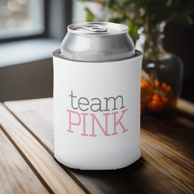 Rafraîchisseur Pour Canette Baby shower de révélation de genre - Team Blue (Personalized Can Cooler - Add Custom Text or Name)