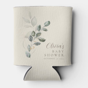 Rafraîchisseur Pour Canette Baby shower de verdure minimaliste sur mesure