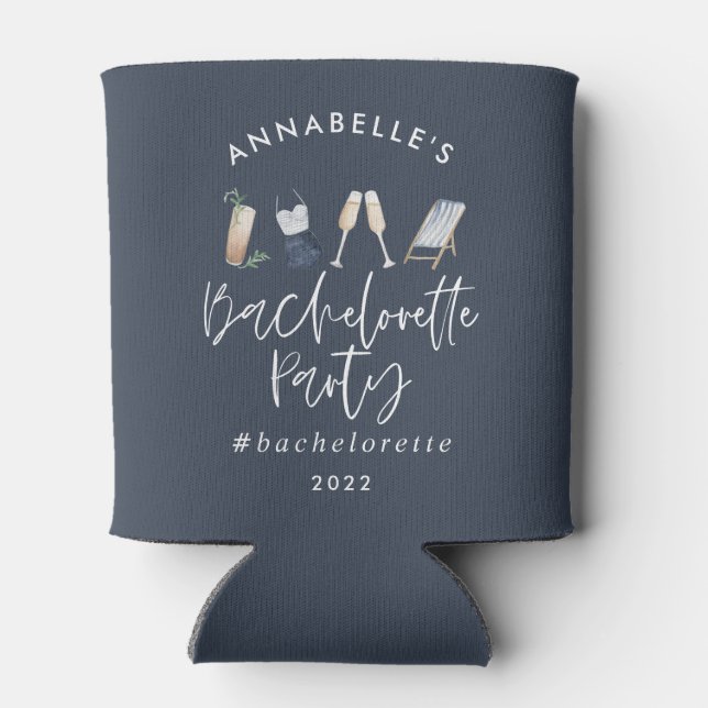 Rafraîchisseur Pour Canette Bachelorette de script de cocktail moderne girly b (Dos)