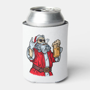 Rafraîchisseur Pour Canette Bad Père Noël, Rock, Bière et Cigar