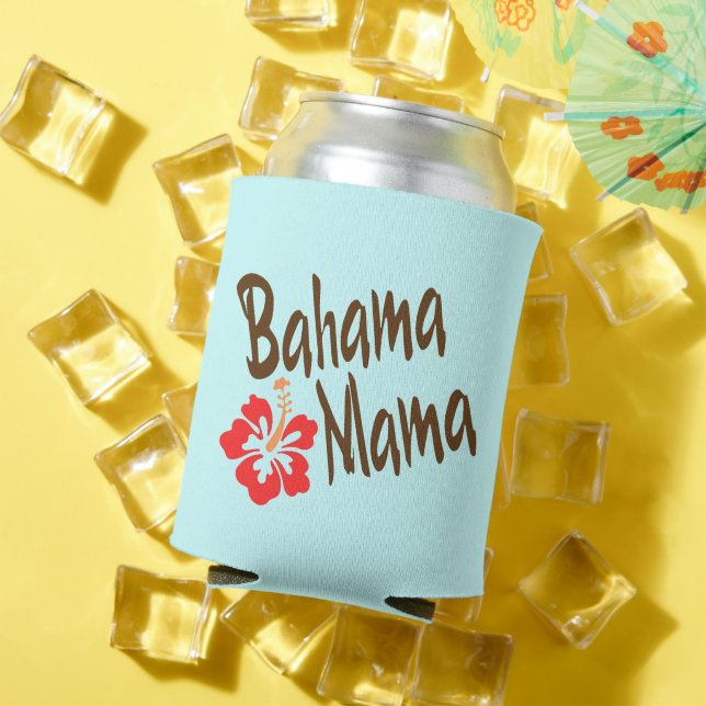 Rafraîchisseur Pour Canette Bahama Mama avec fleur d'hibiscus (Été in situ)