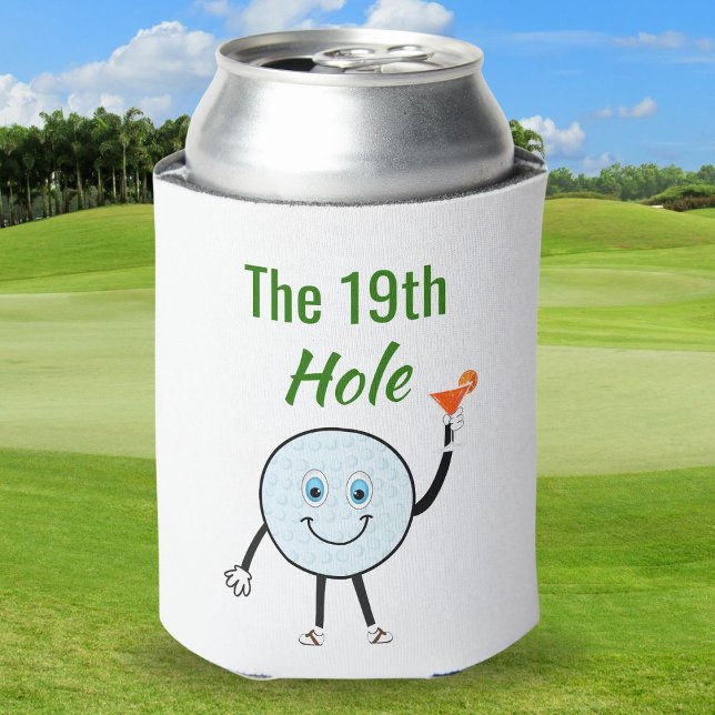 Rafraîchisseur Pour Canette Bal de golf Cartoon tenant Cocktail Orange Martini (Créateur téléchargé)