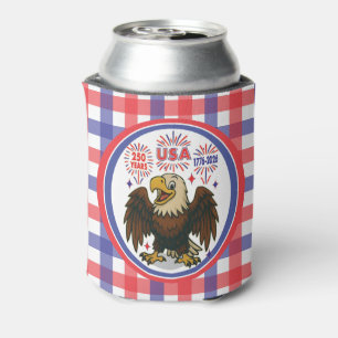 Rafraîchisseur Pour Canette Bald Eagle avec Fireworks - USA 250 ans 1776-2026