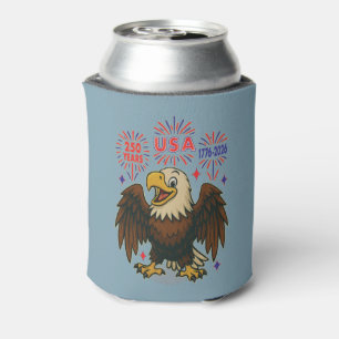 Rafraîchisseur Pour Canette Bald Eagle avec Fireworks - USA 250 ans 1776-2026