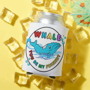 Rafraîchisseur Pour Canette Baleine Tu Es Mon Ami Blue Bubble Humpback Whale