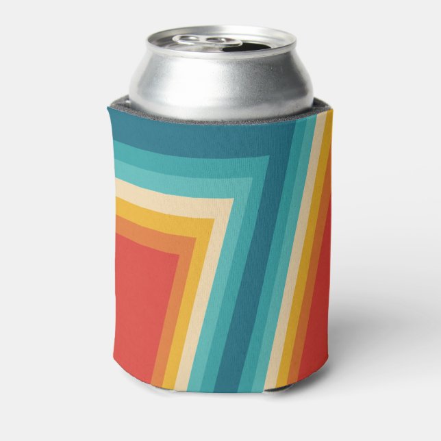 Rafraîchisseur Pour Canette Bandes rétro colorées - les années 70, 80s Design (Can Dos)
