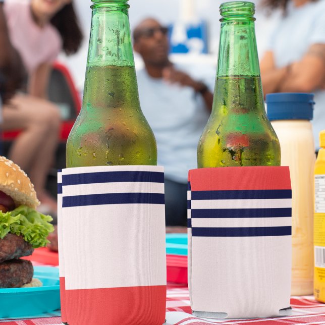Rafraîchisseur Pour Canette Bandes rouges et noires (Can coolers)