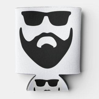Rafraîchisseur Pour Canette barbe hipster et lunettes de soleil