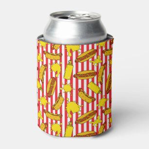 Rafraîchisseur Pour Canette Baseball Ballpark Weiner Hot Dog et Mustard Print