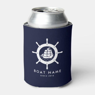 Rafraîchisseur Pour Canette Bateau bleu et blanc de la Marine