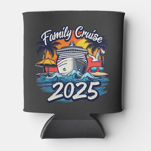 Rafraîchisseur Pour Canette Bateau Family Cruise 2025 Family Matching (Devant)