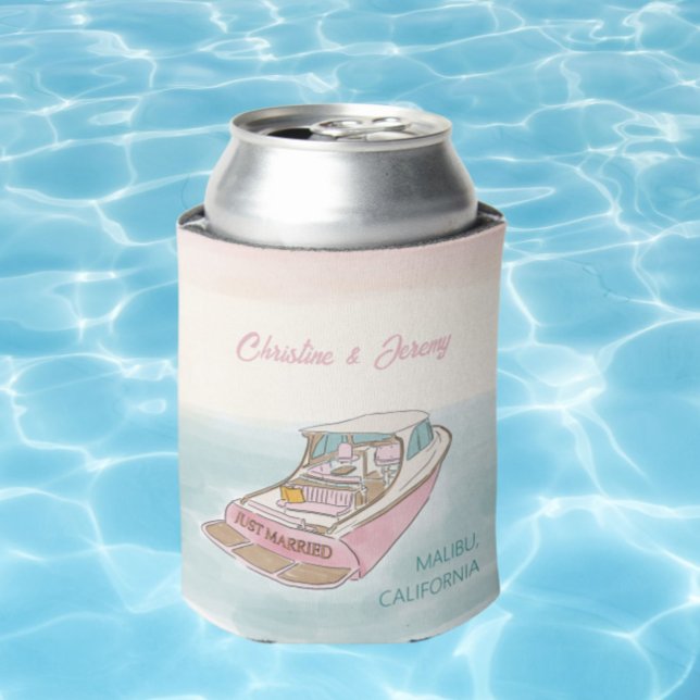 Rafraîchisseur Pour Canette Bateau juste marié pour mariage (Créateur téléchargé)