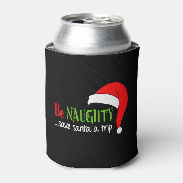 Rafraîchisseur Pour Canette Be Naughty Père Noël Funny Christmas (Can devant)