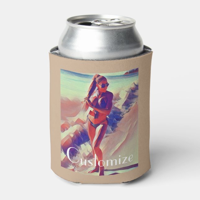 Rafraîchisseur Pour Canette Beach Girl Thunder_Cove (Can devant)