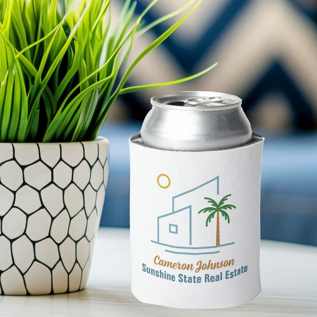 Rafraîchisseur Pour Canette Beach Real Estate Company Cute Personnalisable (Créateur téléchargé)