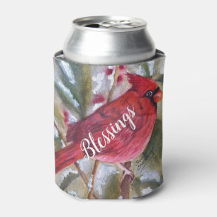 RAFRAÎCHISSEUR  POUR CANETTE BEAU CHRISTMAS RED CARDINAL BIRD PARTI