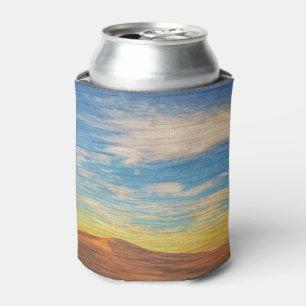 Rafraîchisseur Pour Canette Beau Lever de Soleil sur Dunes de Sable sur Bois