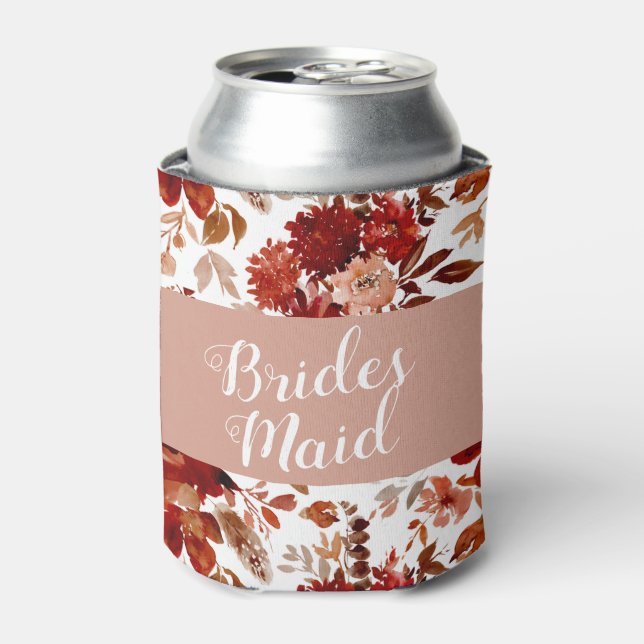 Rafraîchisseur Pour Canette Beauté Rustique Florale encadrée d'aquarelle Bride (Can devant)