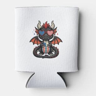 Rafraîchisseur Pour Canette Bébé Dragon Patriotique Vintage Vector Design de T