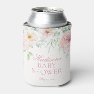 Rafraîchisseur Pour Canette Bébé rose floral en fleurs Baby shower Hydrangea