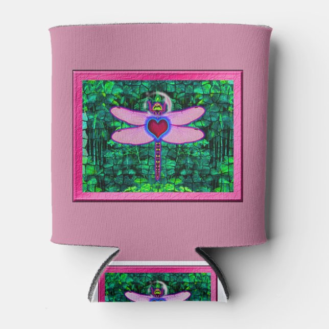 Rafraîchisseur Pour Canette Belle Artwor encadrée "Crackel Framed Dragonfly" (Devant)