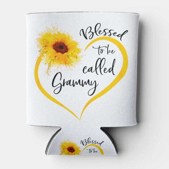 Rafraîchisseur Pour Canette Béni D'Être Appelé Grammy Cadeaux De Tournesol (Devant)
