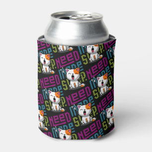 Rafraîchisseur Pour Canette Besoin de plus de sommeil Funny Cat expression d