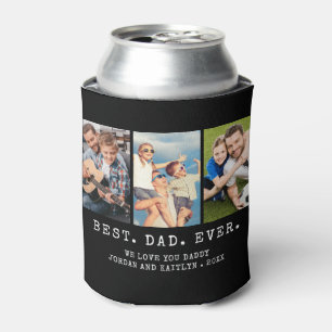 Rafraîchisseur Pour Canette BEST DAD EVER 3 Photos Personnalisées