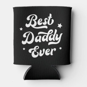 Rafraîchisseur Pour Canette Best daddy ever papa photo de fête des pères noir