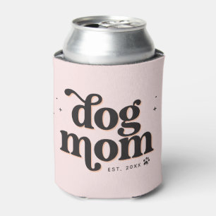 Rafraîchisseur Pour Canette Best Dog Mom Trendy Retro Typographie et Pawprint