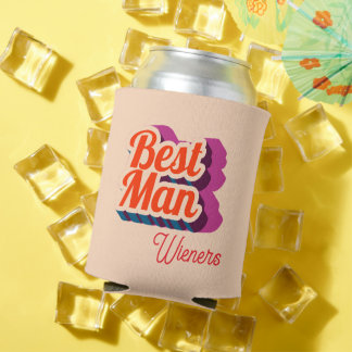 Rafraîchisseur Pour Canette Best Man | Script Style Custom Wedding