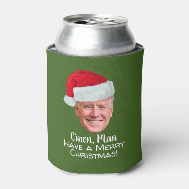 Rafraîchisseur Pour Canette Biden Harris 2020 - Joe Santa Hat - C'mon Man (Can devant)