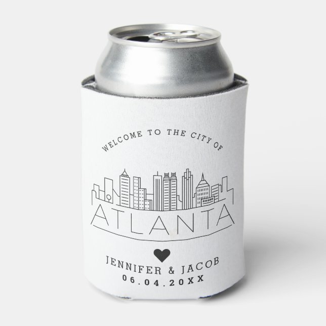 Rafraîchisseur Pour Canette Bienvenue à Atlanta | Faveur Mariage (Can devant)