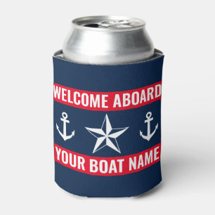 Rafraîchisseur Pour Canette Bienvenue à bord du bateau personnalisé nom naut