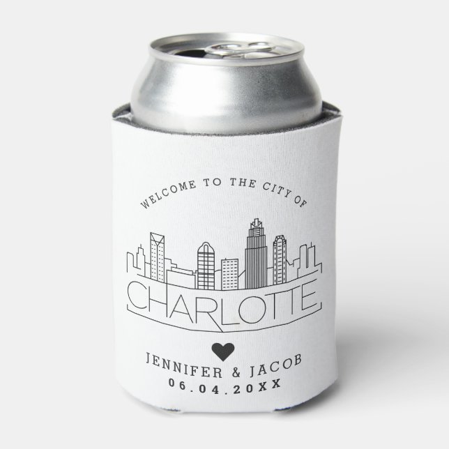 Rafraîchisseur Pour Canette Bienvenue à Charlotte | Faveur Mariage (Can devant)