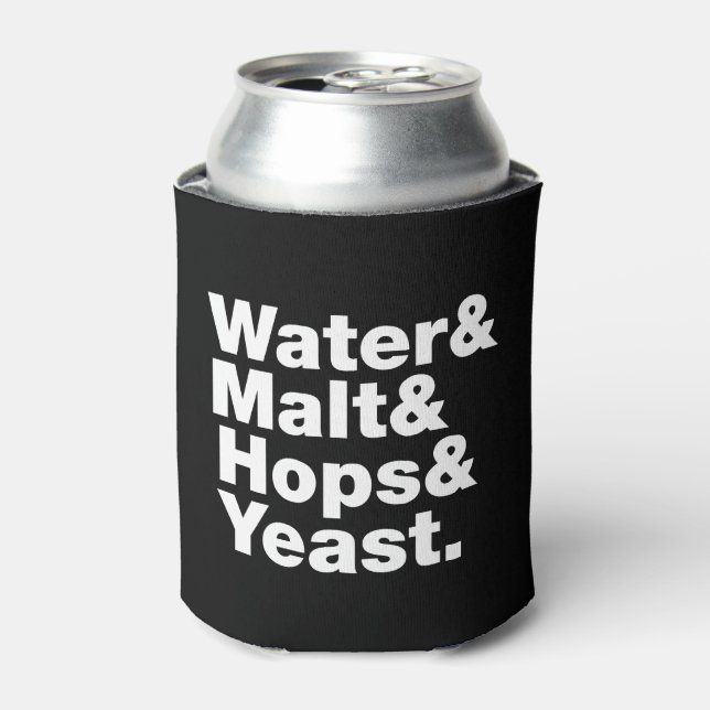Rafraîchisseur Pour Canette Bière = Eau & Malt & Hops & Yeast. (Can devant)