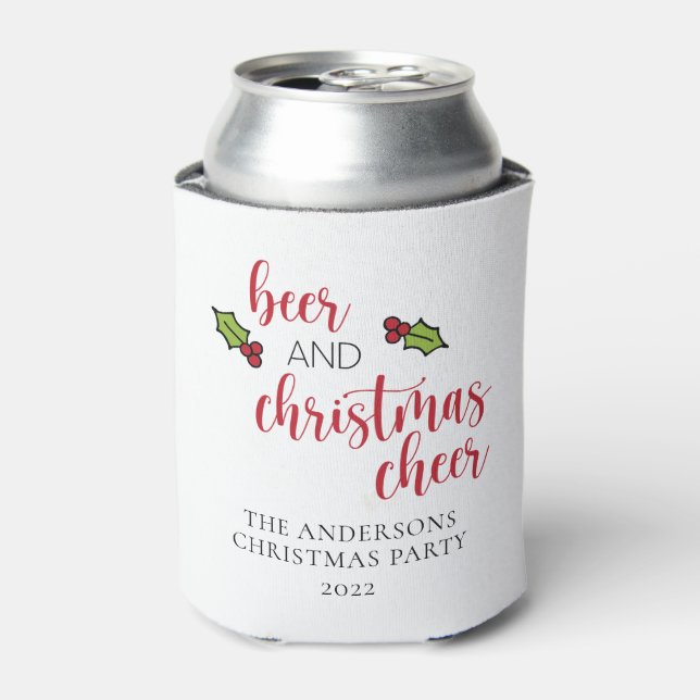 Rafraîchisseur Pour Canette Bière et Noël Soirée drôle Personnalisée (Can devant)