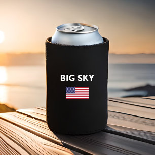 Rafraîchisseur Pour Canette Big Sky USA American Flag Couleur foncée