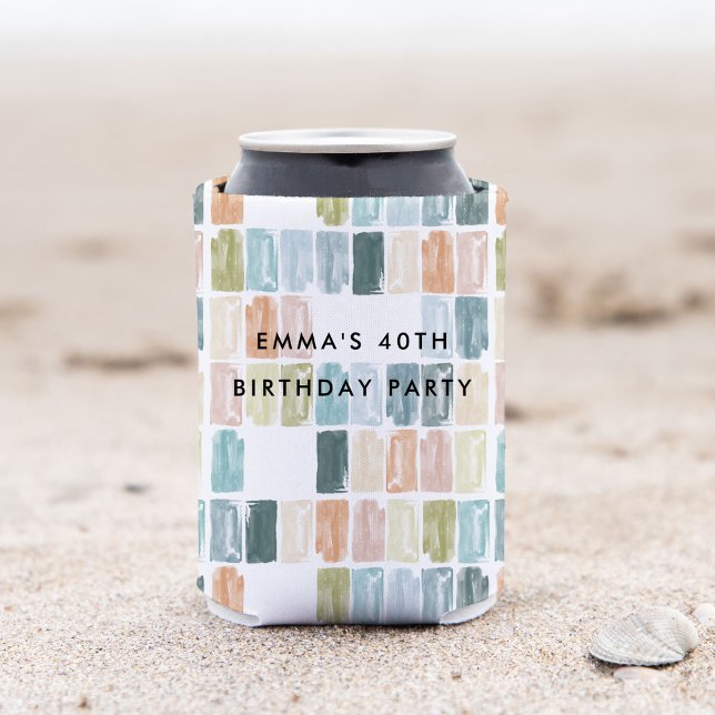 Rafraîchisseur Pour Canette Bijoux peints Aquarelle personnalisée (Watercolor jewels personalized can cooler.)
