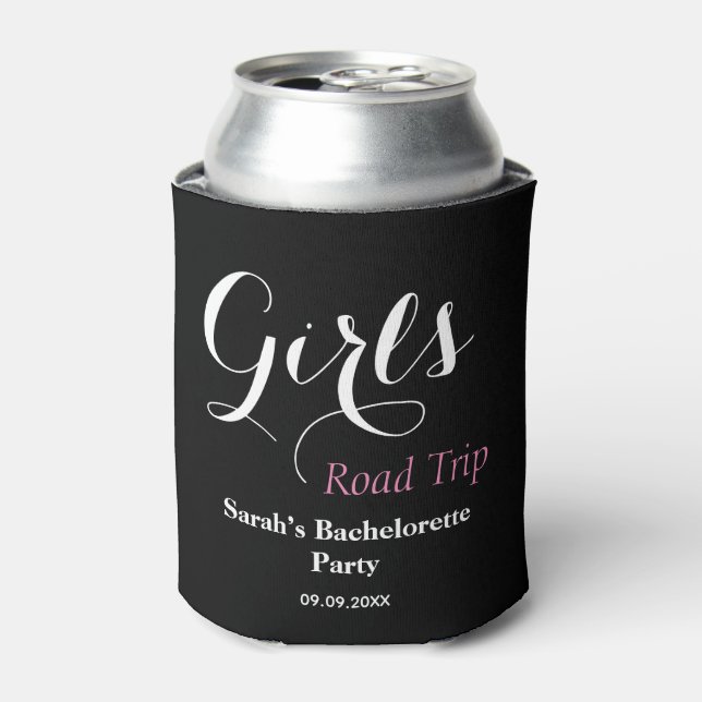 Rafraîchisseur Pour Canette Black White Bachelorette Week-end Fête Favoriser (Can devant)